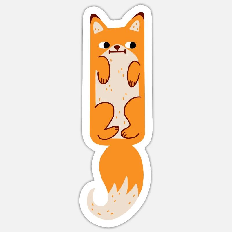 Fuchs - Sticker Größe S (10 x 10 cm) - Mattweiß