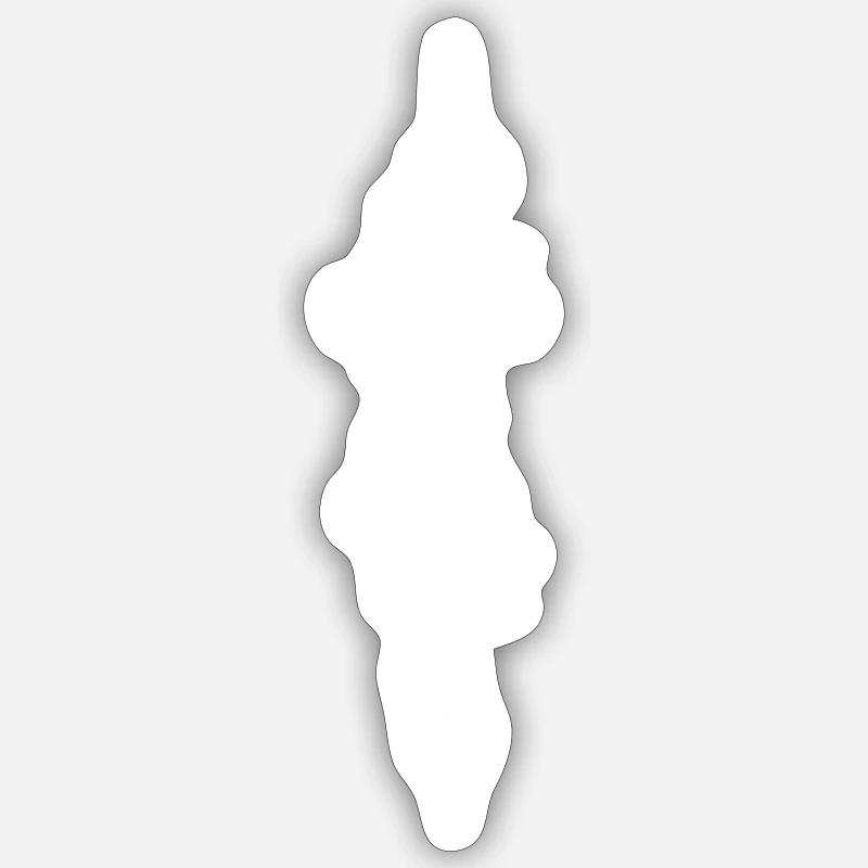 tatouage, tribal - Sticker taille S (10 x 10 cm) - blanc mat