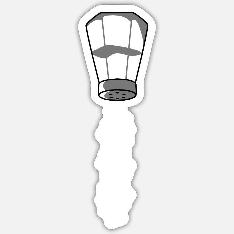 Salt shaker salt rain - Sticker size S (10 x 10 cm) - white matte