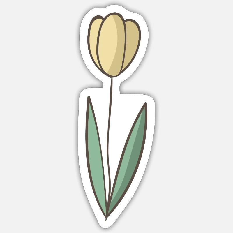 tulip - Sticker size S (10 x 10 cm) - white matte
