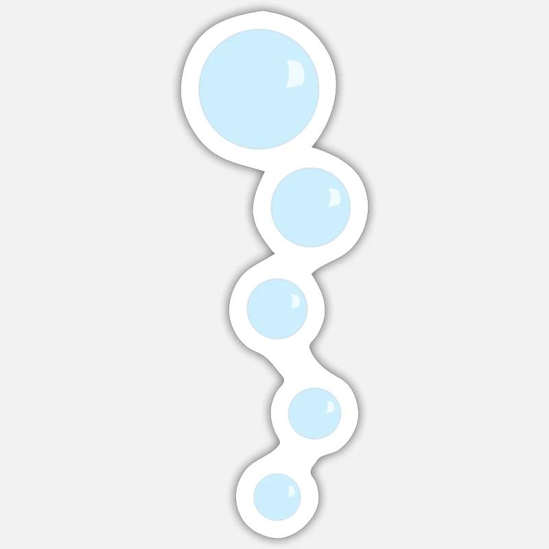 Bubbles perles d’eau Sticker taille S (10 x 10 cm)