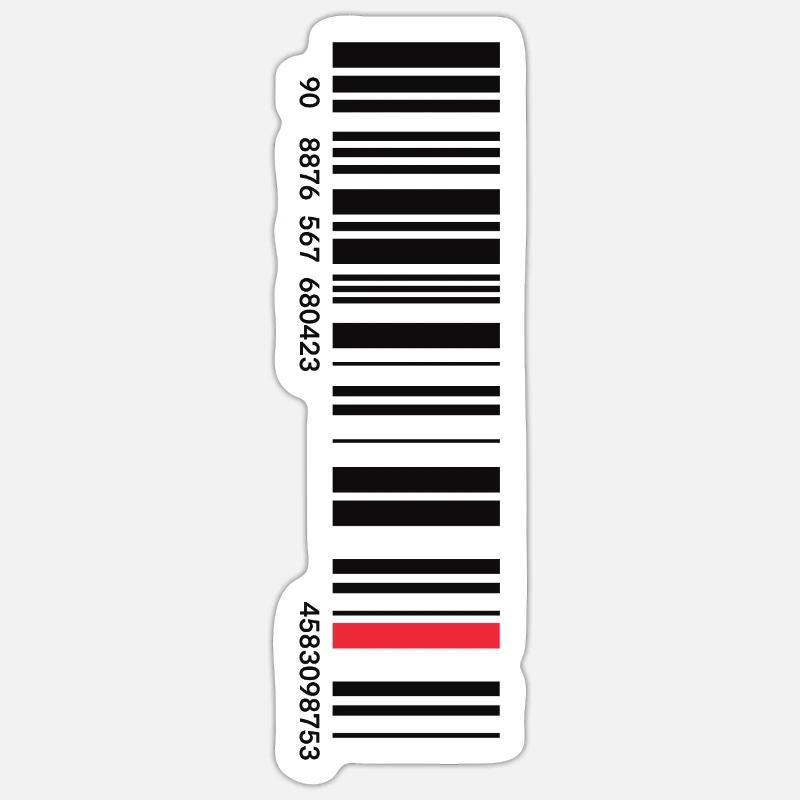 Barcode - Sticker Größe S (10 x 10 cm) - Mattweiß