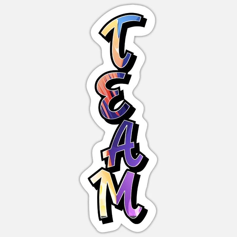 Team - Sticker size S (10 x 10 cm) - white matte