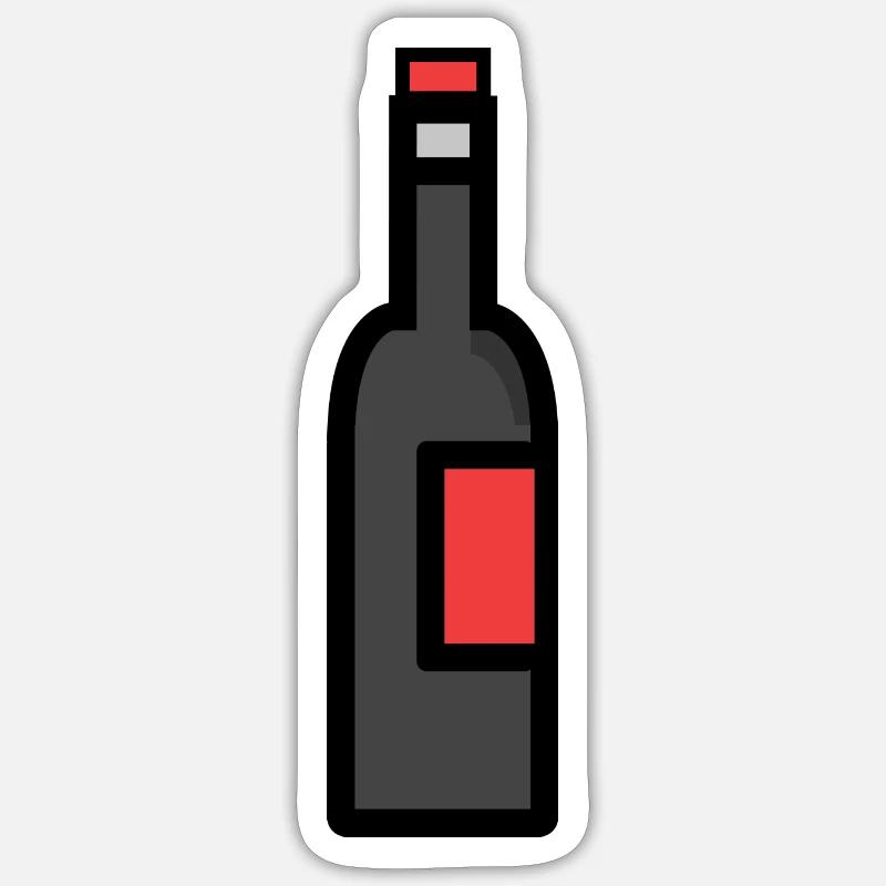 Wine - Sticker Größe S (10 x 10 cm) - Mattweiß
