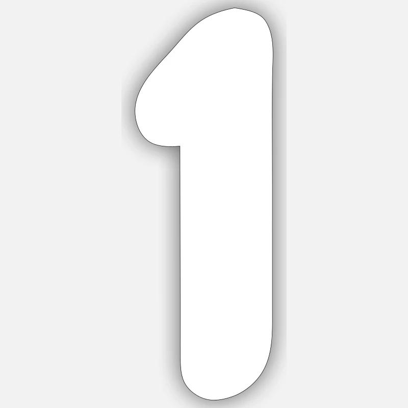 Meilleure vente Numero 1 - Sticker taille S (10 x 10 cm) - blanc mat