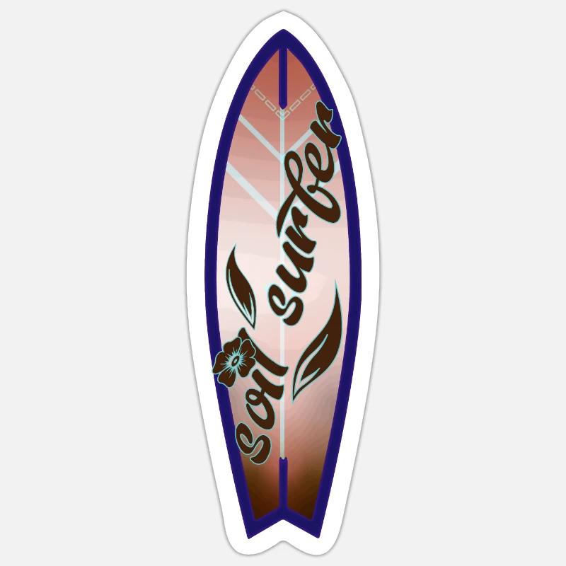 soil surfer vertical Sticker size S (10 x 10 cm)