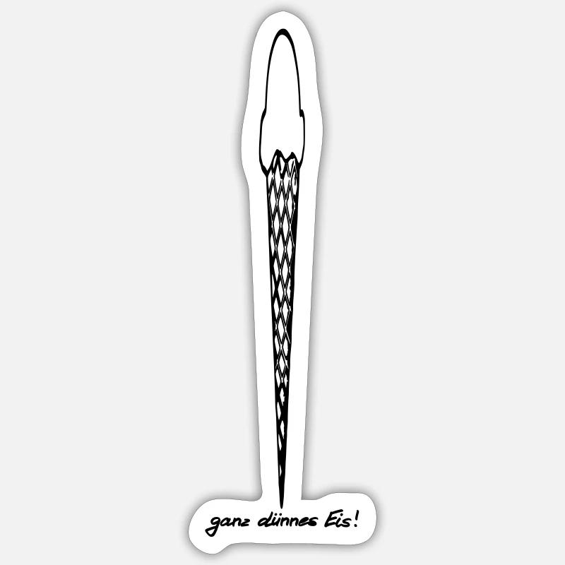ganz dünnes Eis Sticker Größe S (10 x 10 cm)