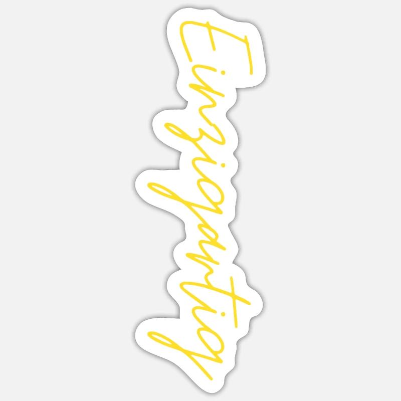 Einzigartig - Sticker Größe S (10 x 10 cm) - Mattweiß