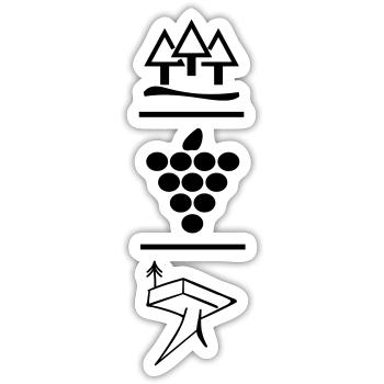 Pfalzlust 2017 - Sticker Größe S (10 x 10 cm) - Mattweiß - Vorne