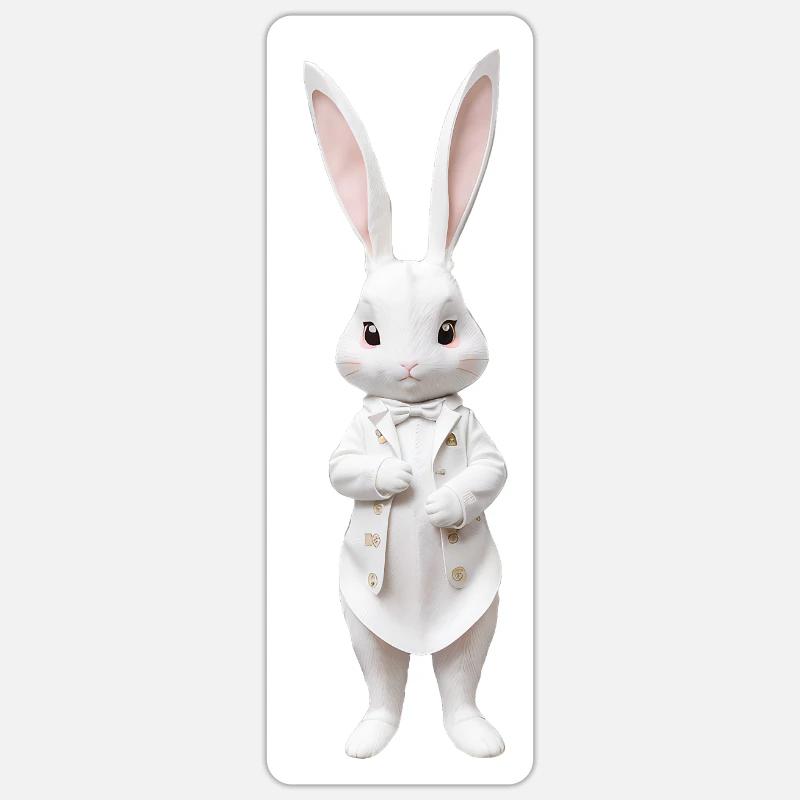 Lapin mignon blanc 5 Sticker taille S (10 x 10 cm)