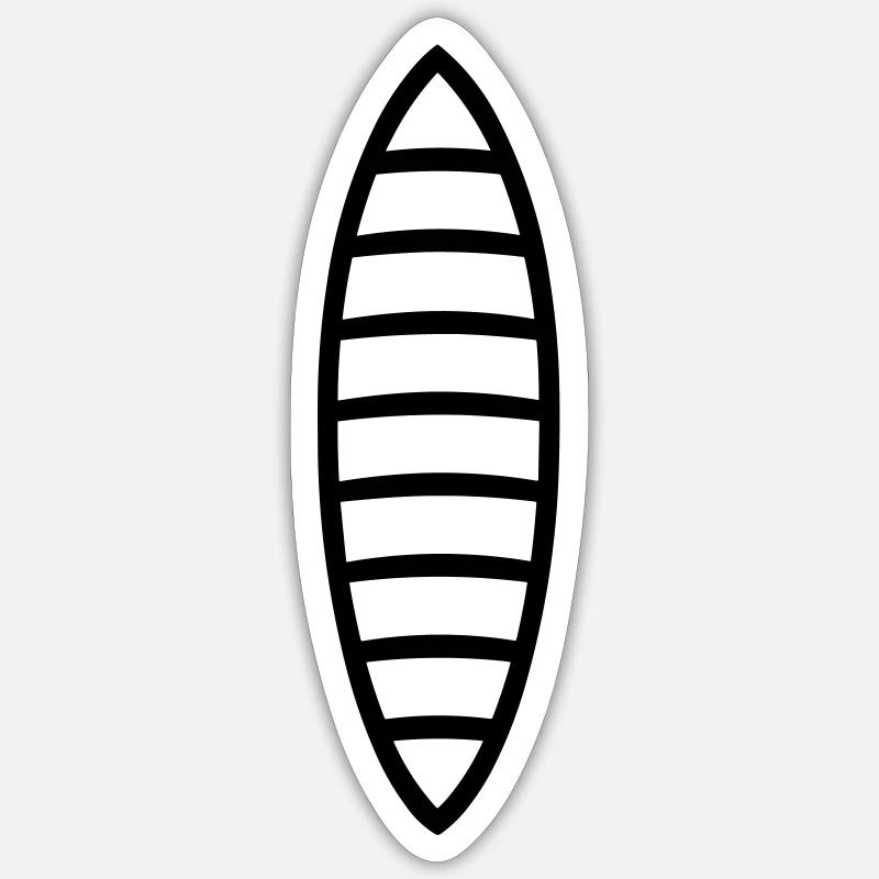 Surfbrett Sticker Größe S (10 x 10 cm)