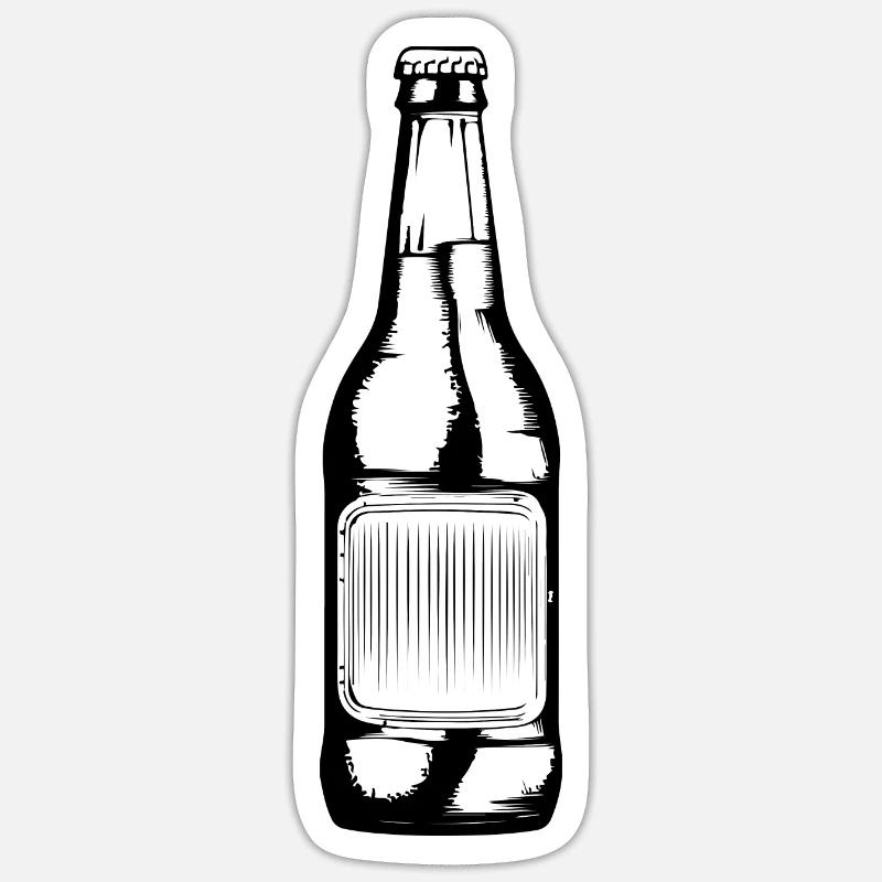 Flasche Bier Sticker Größe S (10 x 10 cm)