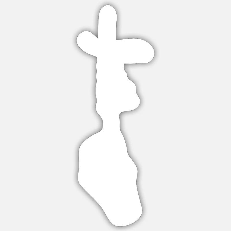 La main s’accroche à la foi - la confiance en Jésus - Sticker taille S (10 x 10 cm) - blanc mat