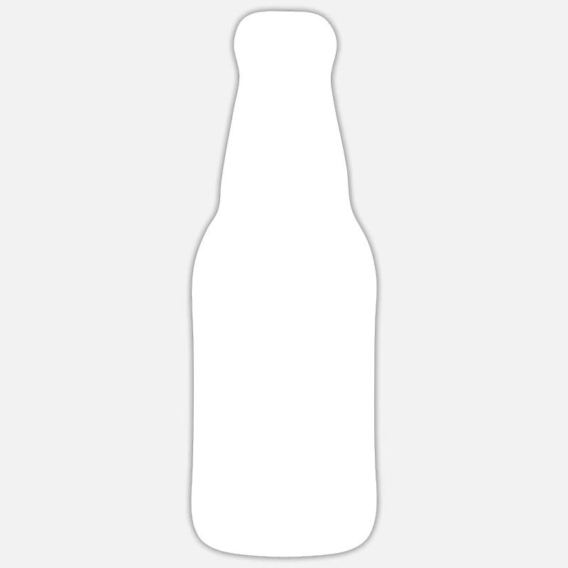 Bouteille de bière - Sticker taille S (10 x 10 cm) - blanc mat