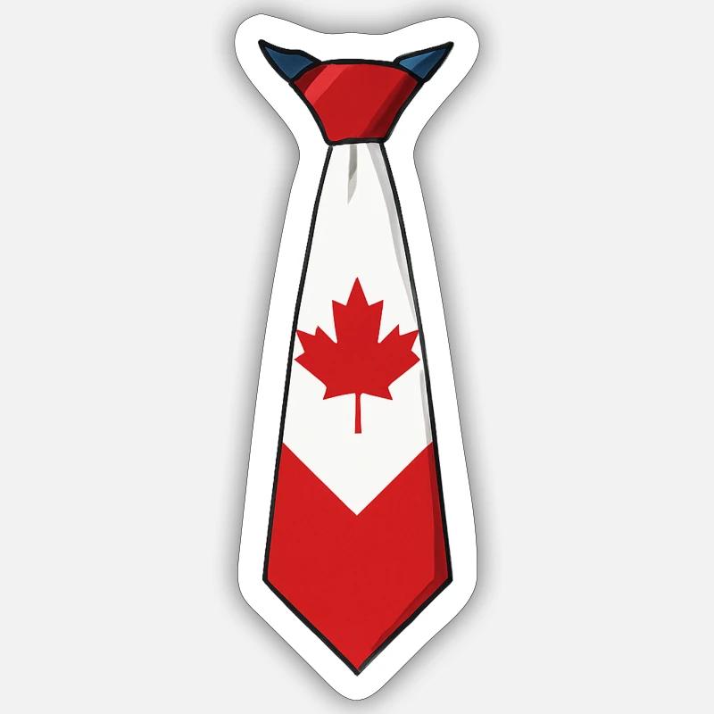 Cravate Canada – Drapeau Sticker taille S (10 x 10 cm)