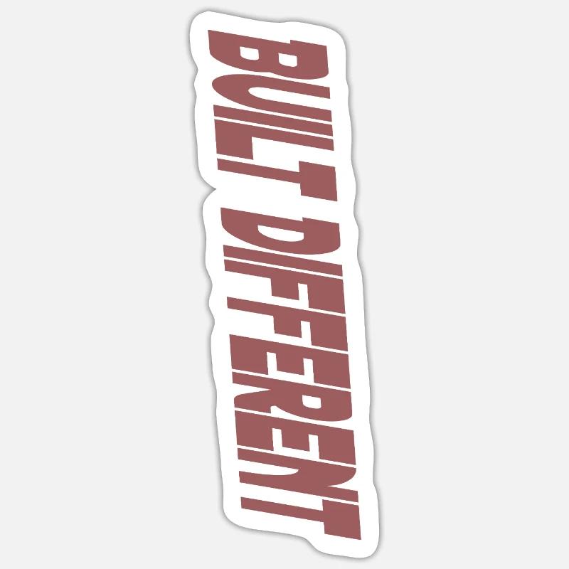 Built Different - Sticker size S (10 x 10 cm) - white matte