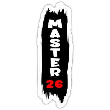 Master 2026 - Sticker taille S (10 x 10 cm) - blanc mat - Devant