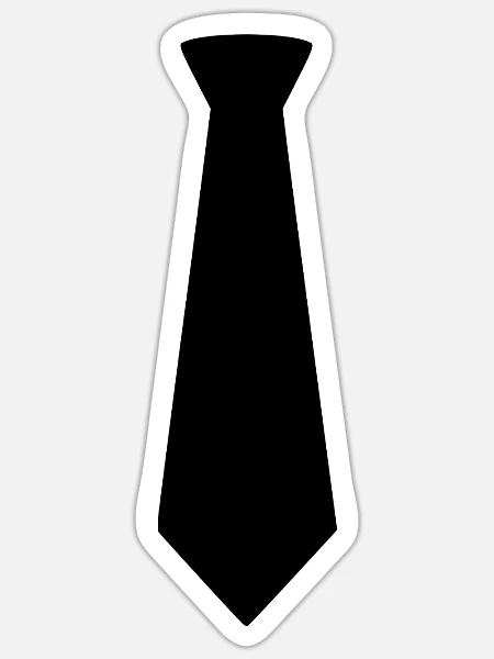 Black Tie - Sticker Größe S (10 x 10 cm) - Mattweiß