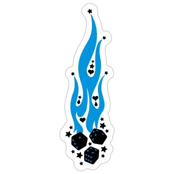 flammen - Sticker size S (10 x 10 cm) - white matte - Front