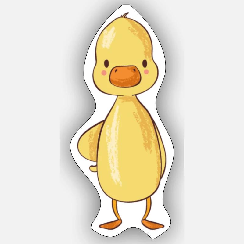 Cute ducking - Sticker size S (10 x 10 cm) - white matte