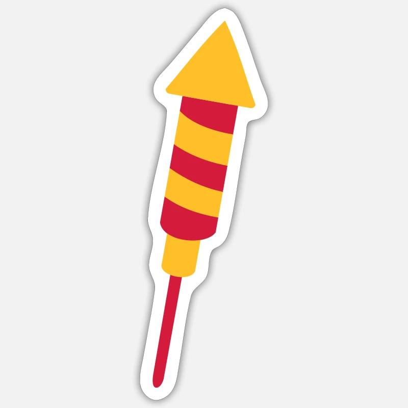 Fireworks rocket Sticker size S (10 x 10 cm)
