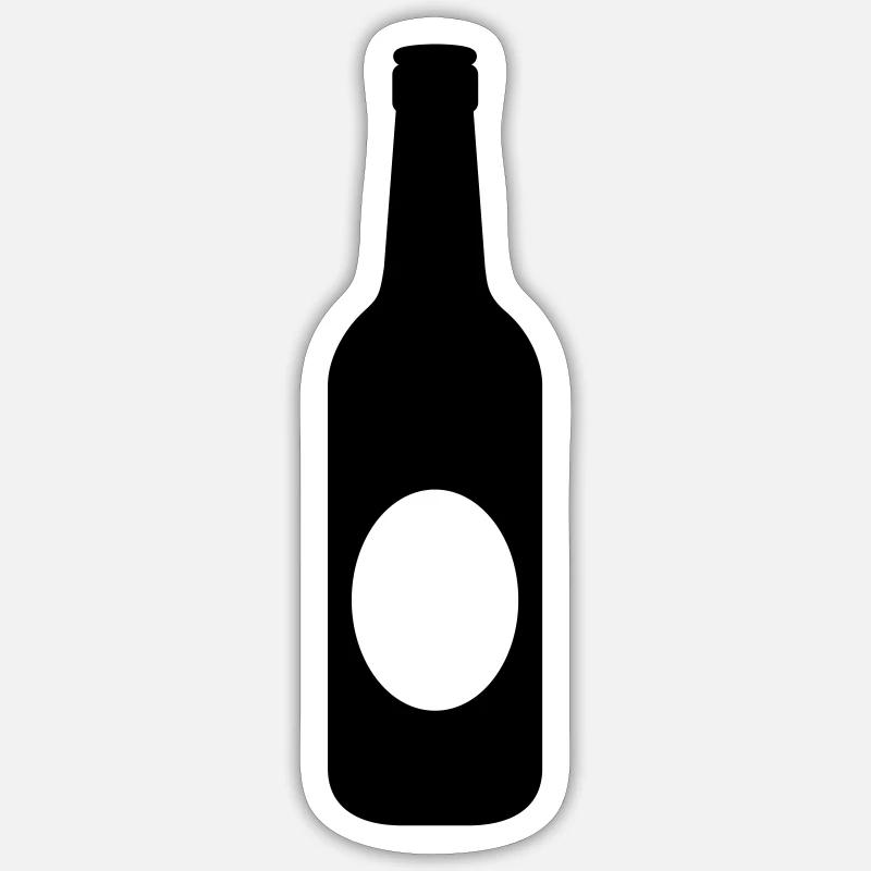 Bière - Sticker taille S (10 x 10 cm) - blanc mat