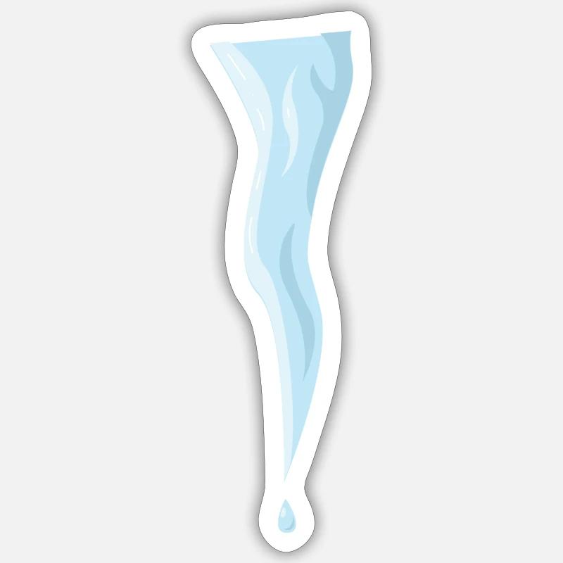 Glaçons - Sticker taille S (10 x 10 cm) - blanc mat