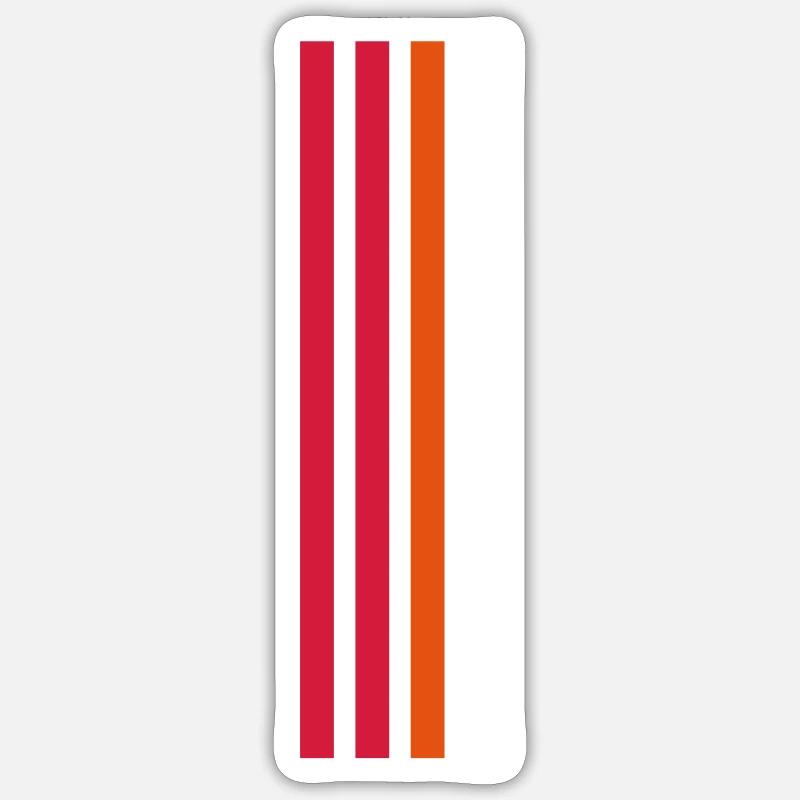 Stripes Design - Sticker taille S (10 x 10 cm) - blanc mat
