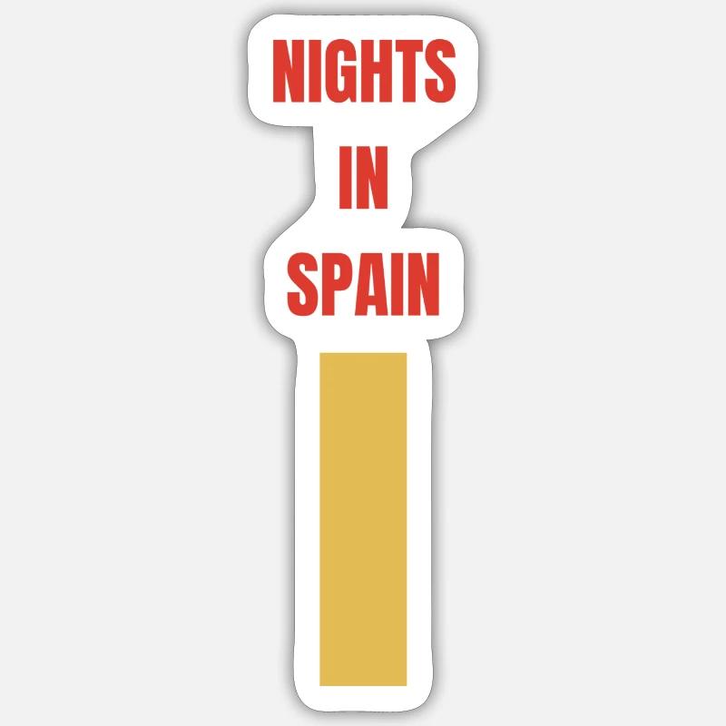 Nuits d’été espagnoles - Sticker taille S (10 x 10 cm) - blanc mat