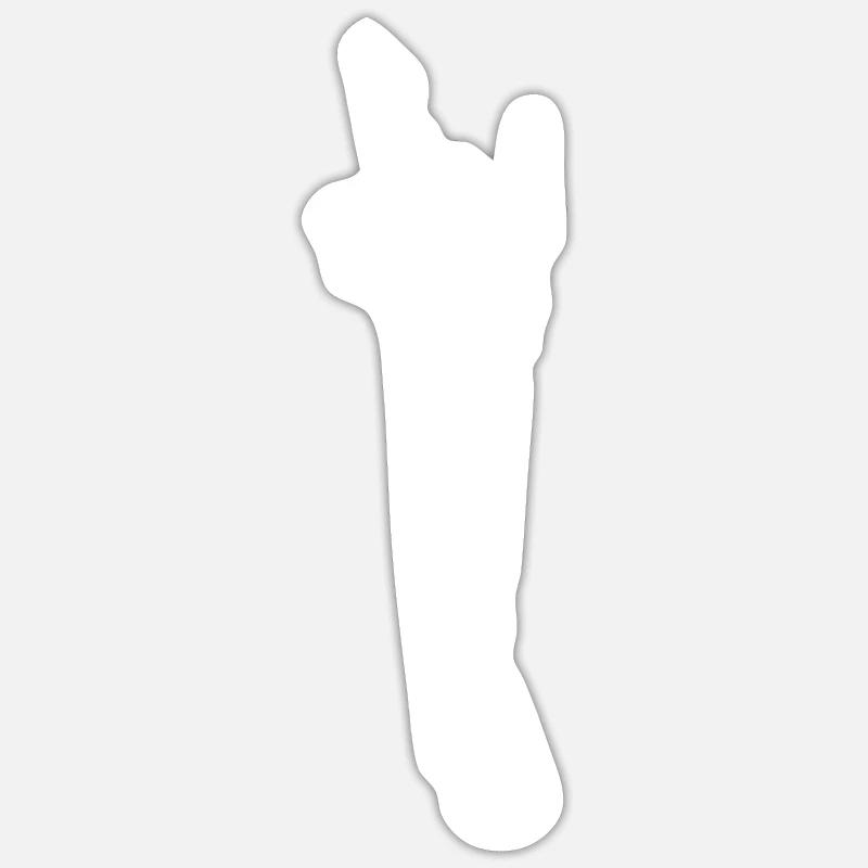Devil's Horn Skeleton - Sticker size S (10 x 10 cm) - white matte