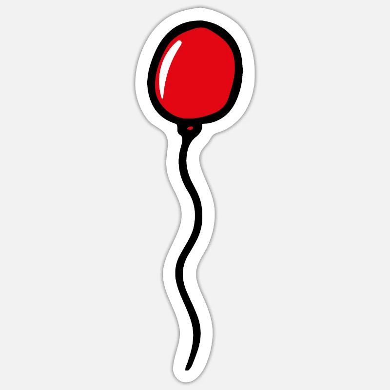 Luftballon - Sticker Größe S (10 x 10 cm) - Mattweiß
