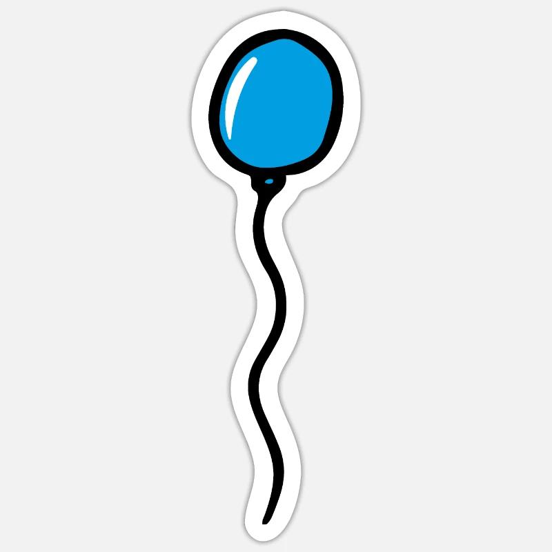 Luftballon - Sticker Größe S (10 x 10 cm) - Mattweiß