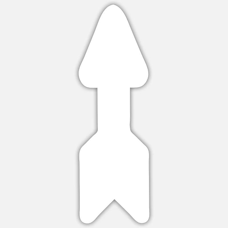 Pfeil kurz hell Sticker Größe S (10 x 10 cm)