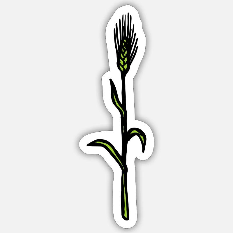 Gerste Getreide Landwirtschaft Geschenk Ackerbau Sticker Größe S (10 x 10 cm)