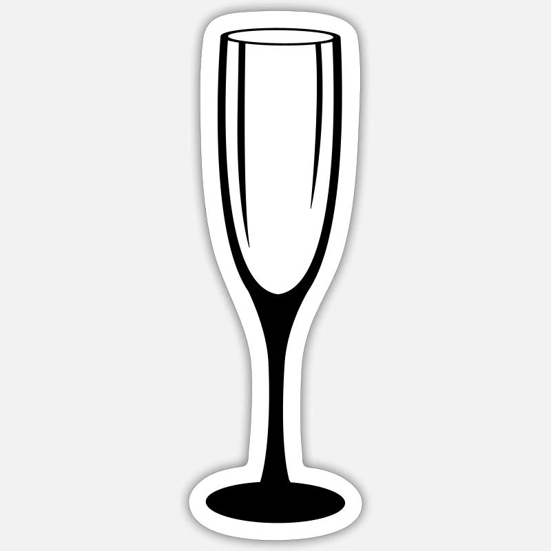 glass - Sticker size S (10 x 10 cm) - white matte