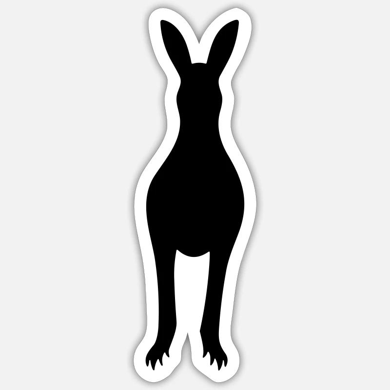 kangaroo - Sticker size S (10 x 10 cm) - white matte