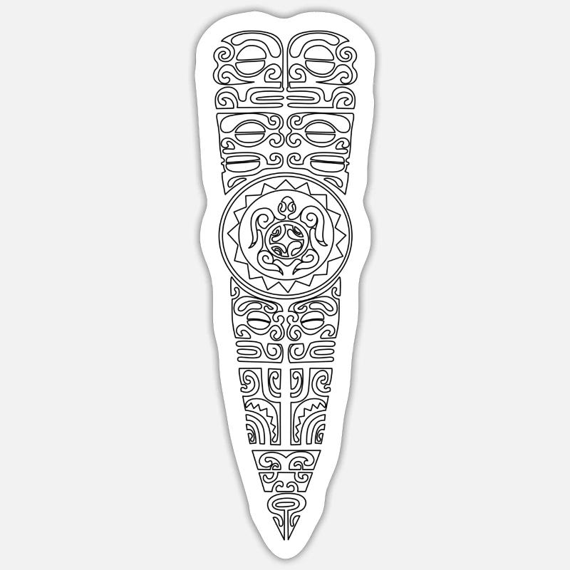 maori14 blanc - Sticker taille S (10 x 10 cm) - blanc mat