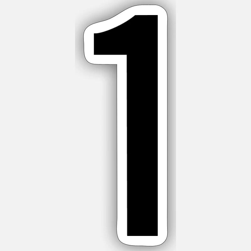 Nummer 1 - Sticker Größe S (10 x 10 cm) - Mattweiß