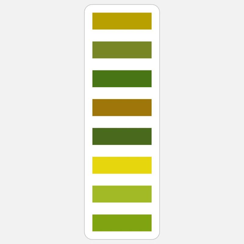Nuances de vert - Sticker taille S (10 x 10 cm) - blanc mat