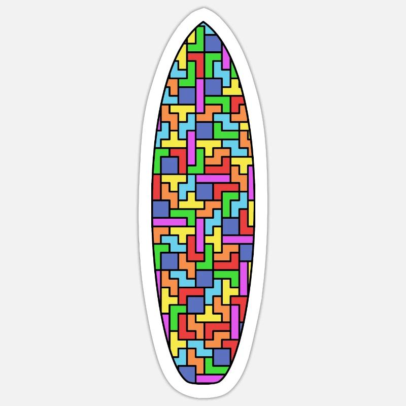 Brick Surf - Sticker size S (10 x 10 cm) - white matte