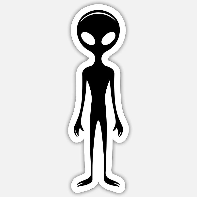 Alien - Sticker size S (10 x 10 cm) - white matte