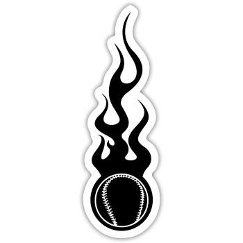 Baseball - Sports - Sticker size S (10 x 10 cm) - white matte - Front