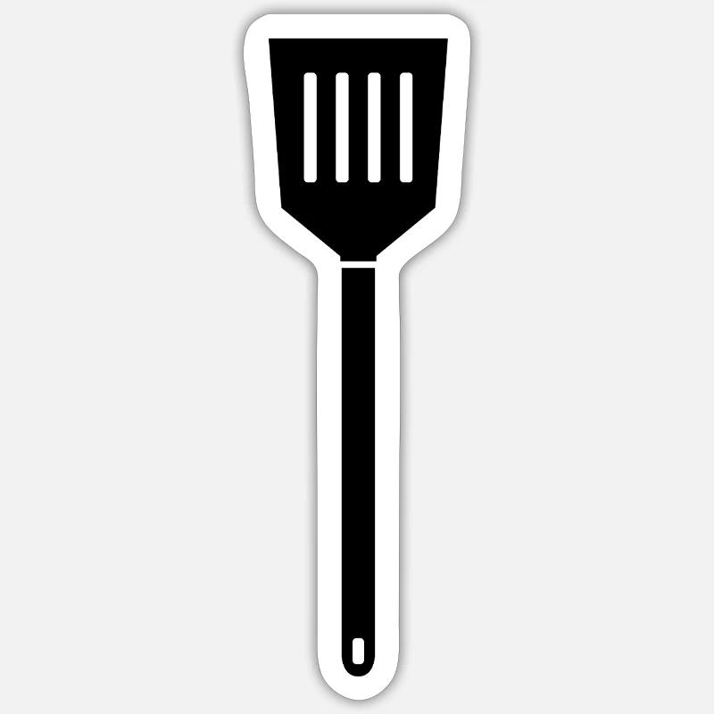 Kitchen spatula - Sticker size S (10 x 10 cm) - white matte