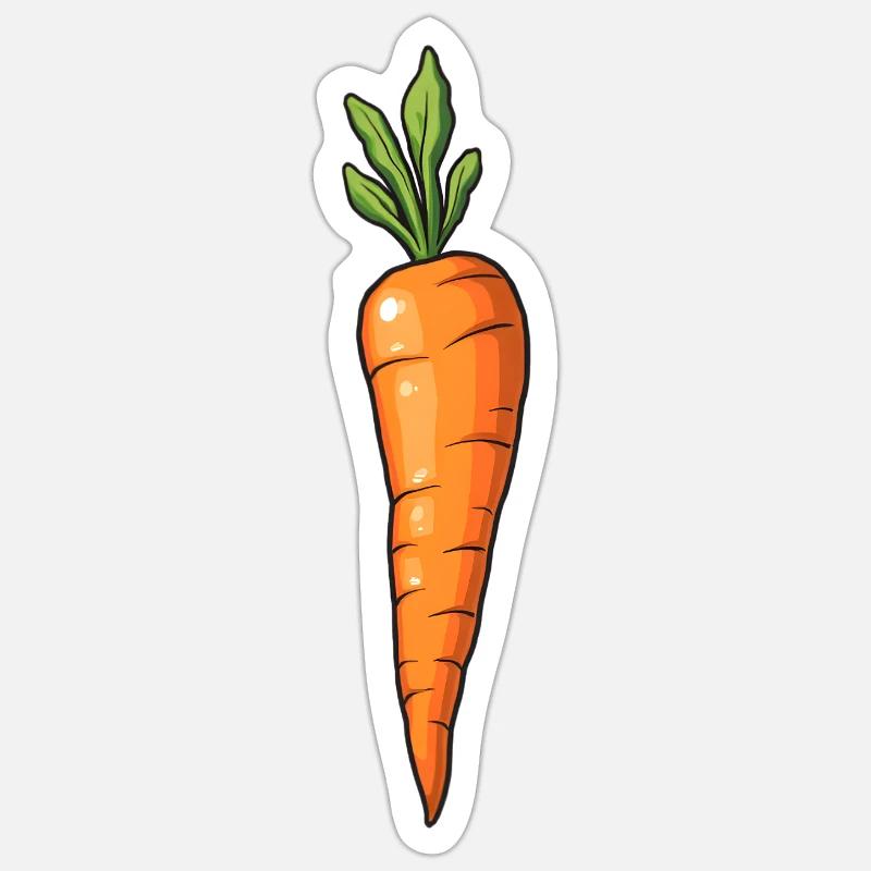 Carrot - Sticker size S (10 x 10 cm) - white matte