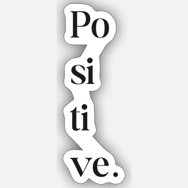 Positif - Sticker taille S (10 x 10 cm) - blanc mat