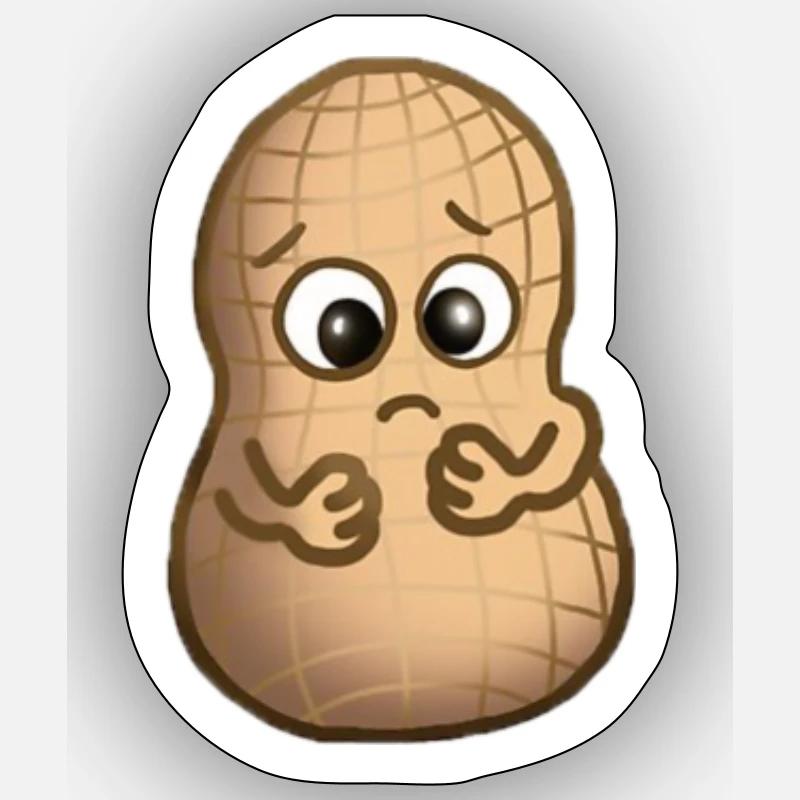 Sad peanut Sticker size S (10 x 10 cm)