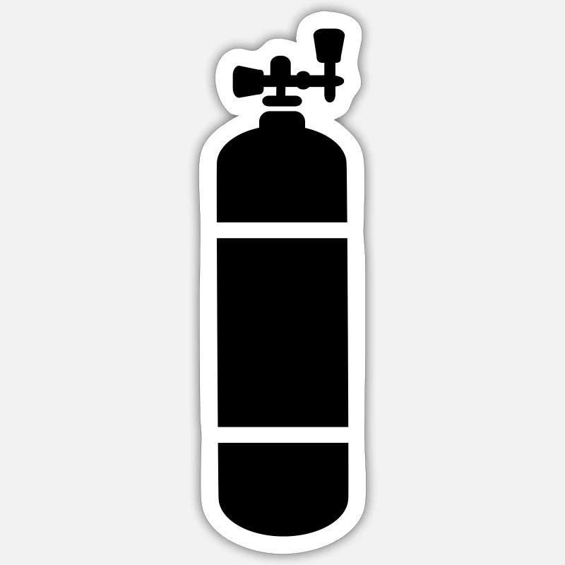 tauchen - Sticker Größe S (10 x 10 cm) - Mattweiß