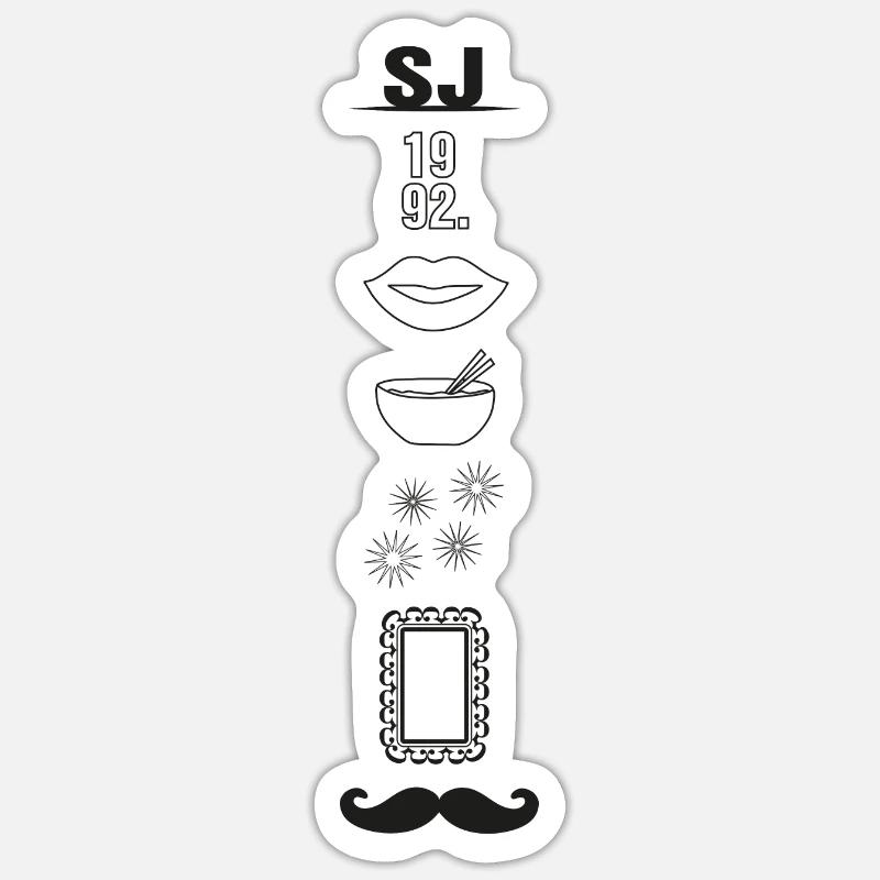 BTS - Sticker taille S (10 x 10 cm) - blanc mat