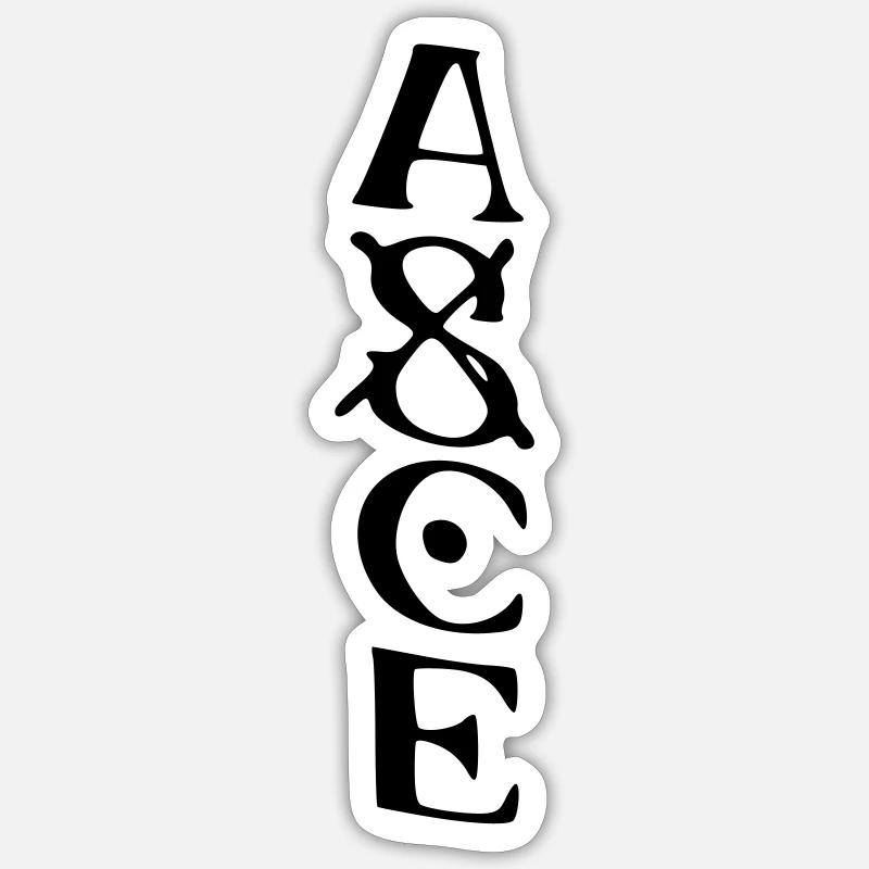 asce - Sticker Größe S (10 x 10 cm) - Mattweiß
