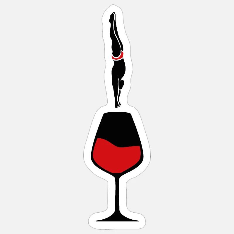 VIN CONNAISSEUR DE VIN - Sticker taille S (10 x 10 cm) - blanc mat